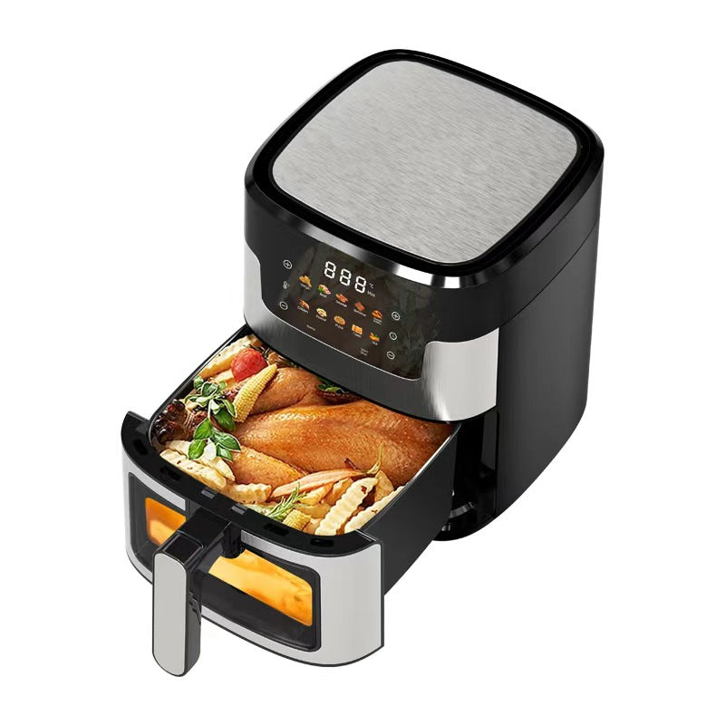 Air Fryer Oven, 10-in-1 7.5QT Multifunction Air Fryer with Digital LED Touch Screen, 10 Preset Cookings, Dishwasher-Safe Basket, 95% Less Oil, Nonstick Dishwasher-Safe Basket