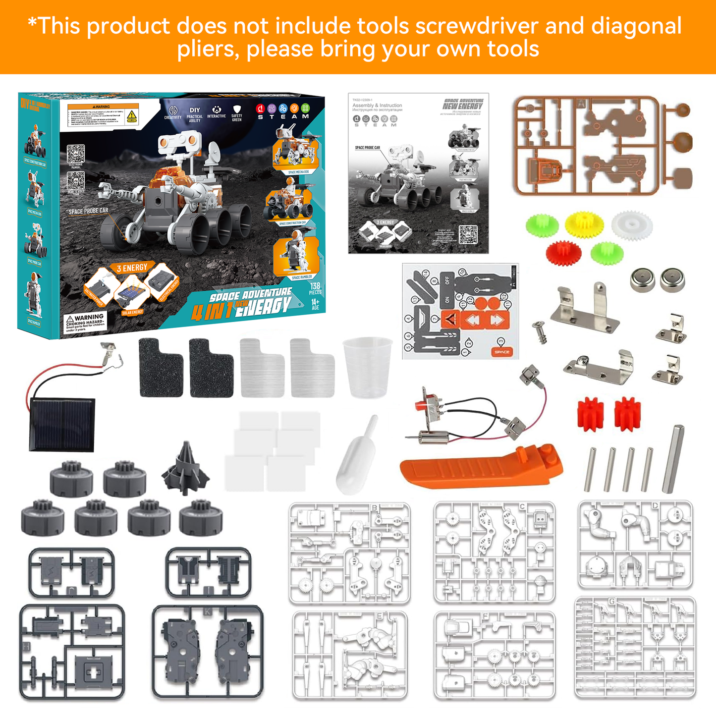 STEM Solar Power Robots Toy for Kids Age 8-12, 4-In-1 3 Energy Robot Building Kit 5-7, DIY STEM Robotic Toys Science Experiments Activities Engineering Projects Gifts