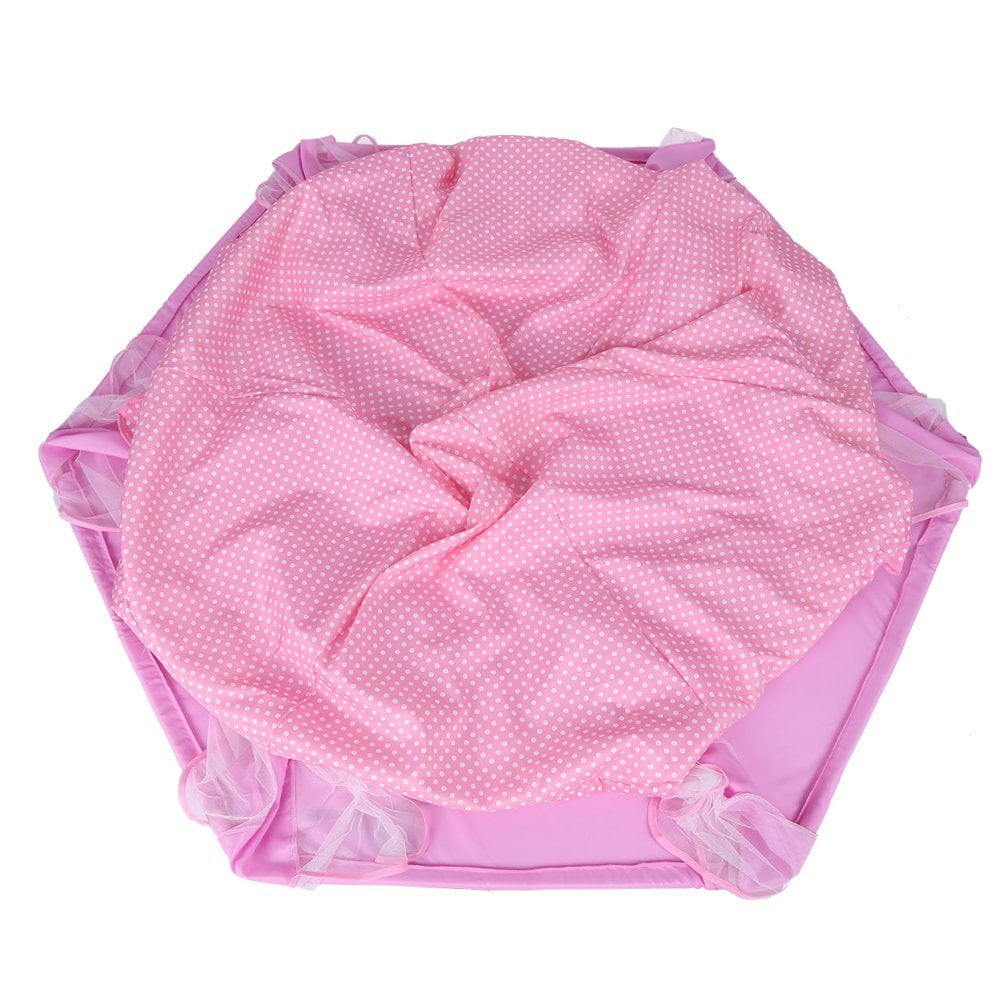 Kids Play Tent, Pink Hexagon Princess Castle Playhouse W/ Star Lightsfor Children or Toddlers Indoor or Outdoor Games Fun 55" x 53"