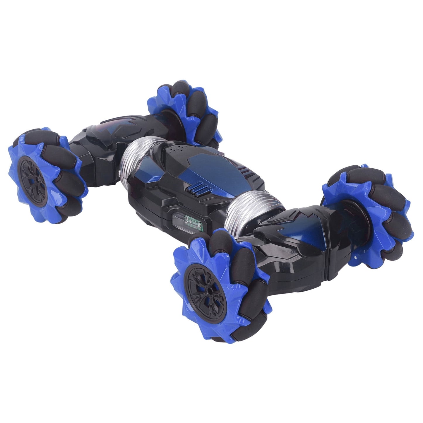 FAGINEY RC Stunt Car with Lights Music Rotating Strong Power RC Crawler for Gift Blue