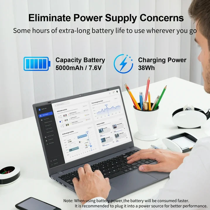 15.6 inch Laptop Computer 16GB DDR4 512GB SSD Quad-Core Intel N5095 Processors Windows 11 Notebook 1920*1080 FHD IPS Display, WiFi 5, Webcam, Fingerprint, Numeric Keyboard, Student Laptop, Gray