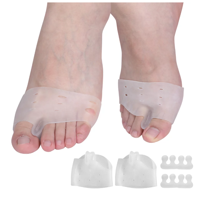 2 Pairs Silicone Corrector Relief Gel Toe Separator Hammer Toe with Forefoot Pads,Bunion Corrector