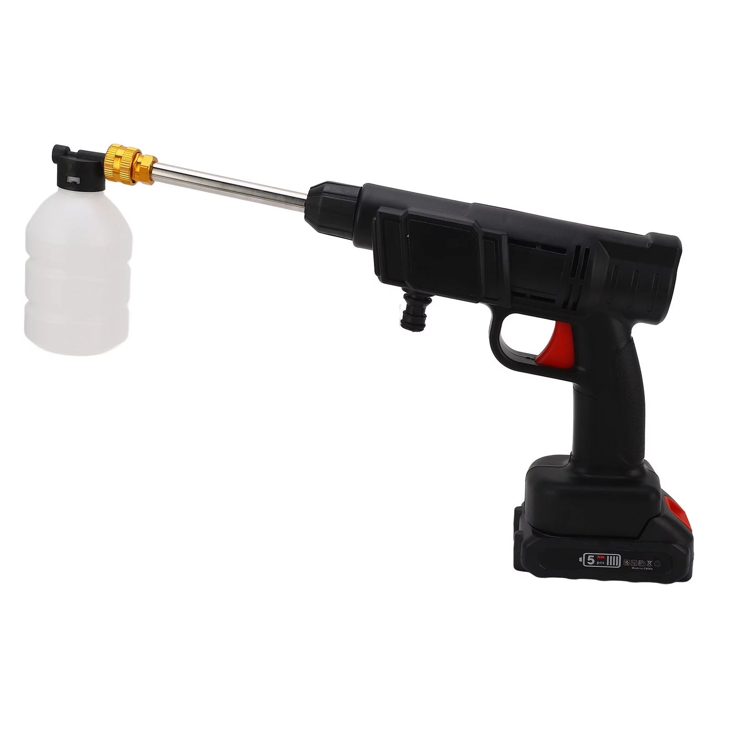 21V Cordless Pressure Washer, Handheld Power Pressure Cleaner With 2 Nozzles For Floor Cleaning&Washing Car