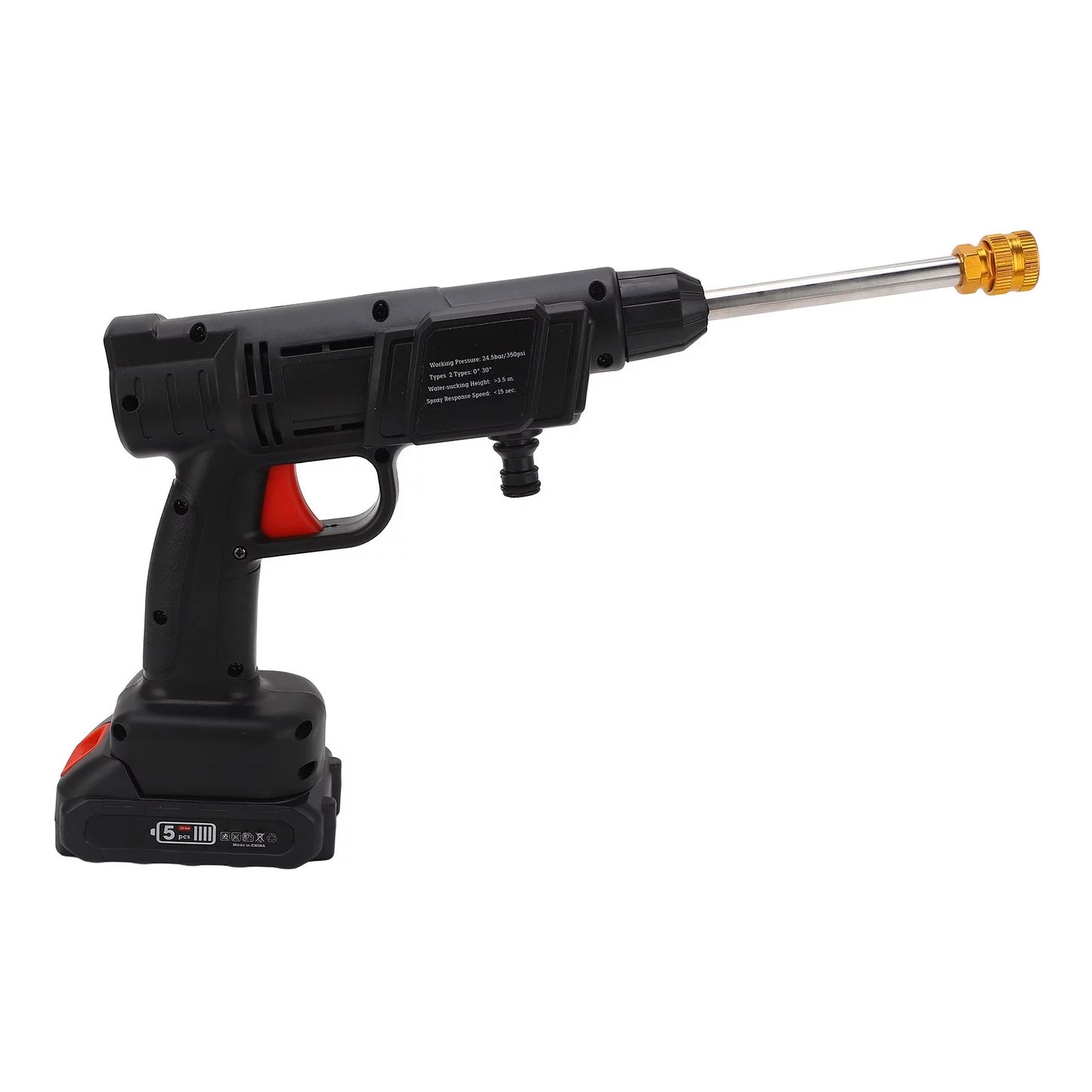 21V Cordless Pressure Washer, Handheld Power Pressure Cleaner With 2 Nozzles For Floor Cleaning&Washing Car