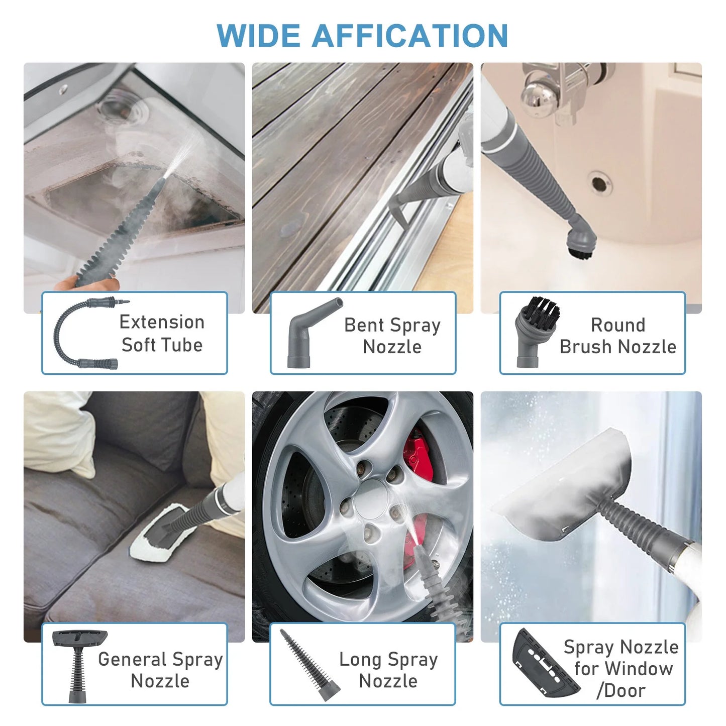 Handheld Steam Cleaner, 1000W Multifunction Portable Steamer With 10 Pcs Accessories