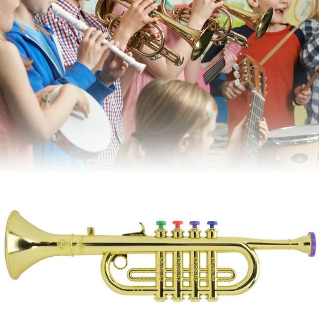 Horn Musical Instrument Children Trumpet for Teaching Supplies Beginner 6-15 Years Old