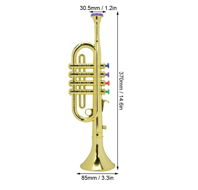 Horn Musical Instrument Children Trumpet for Teaching Supplies Beginner 6-15 Years Old