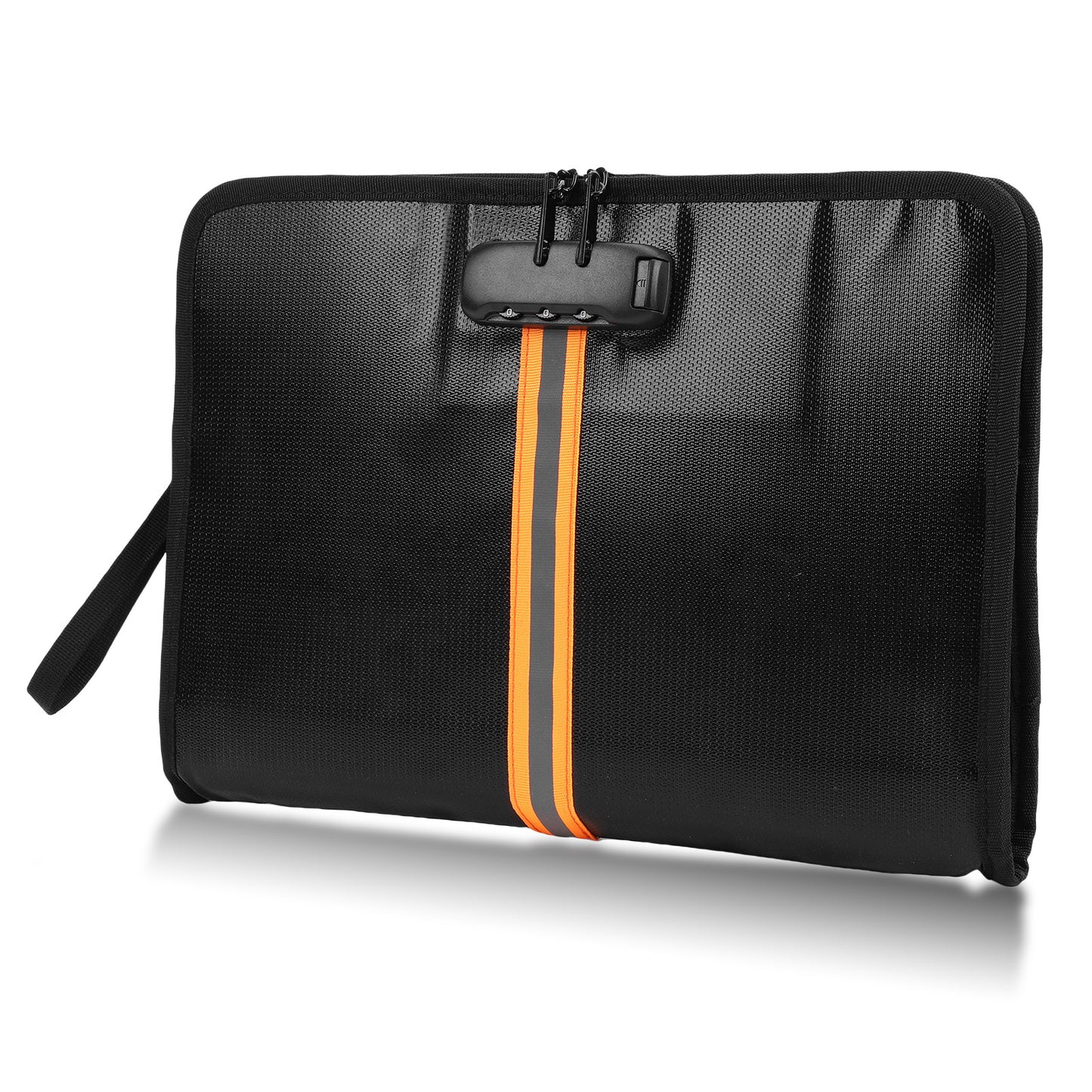 Fireproof Document Bag,13"×9.2" Fireproof Money Bag,with Combination Lock,Suitable for Tablets, A4 Documents, Cash, Mobile Phones, Credit Cards and Files,Orange