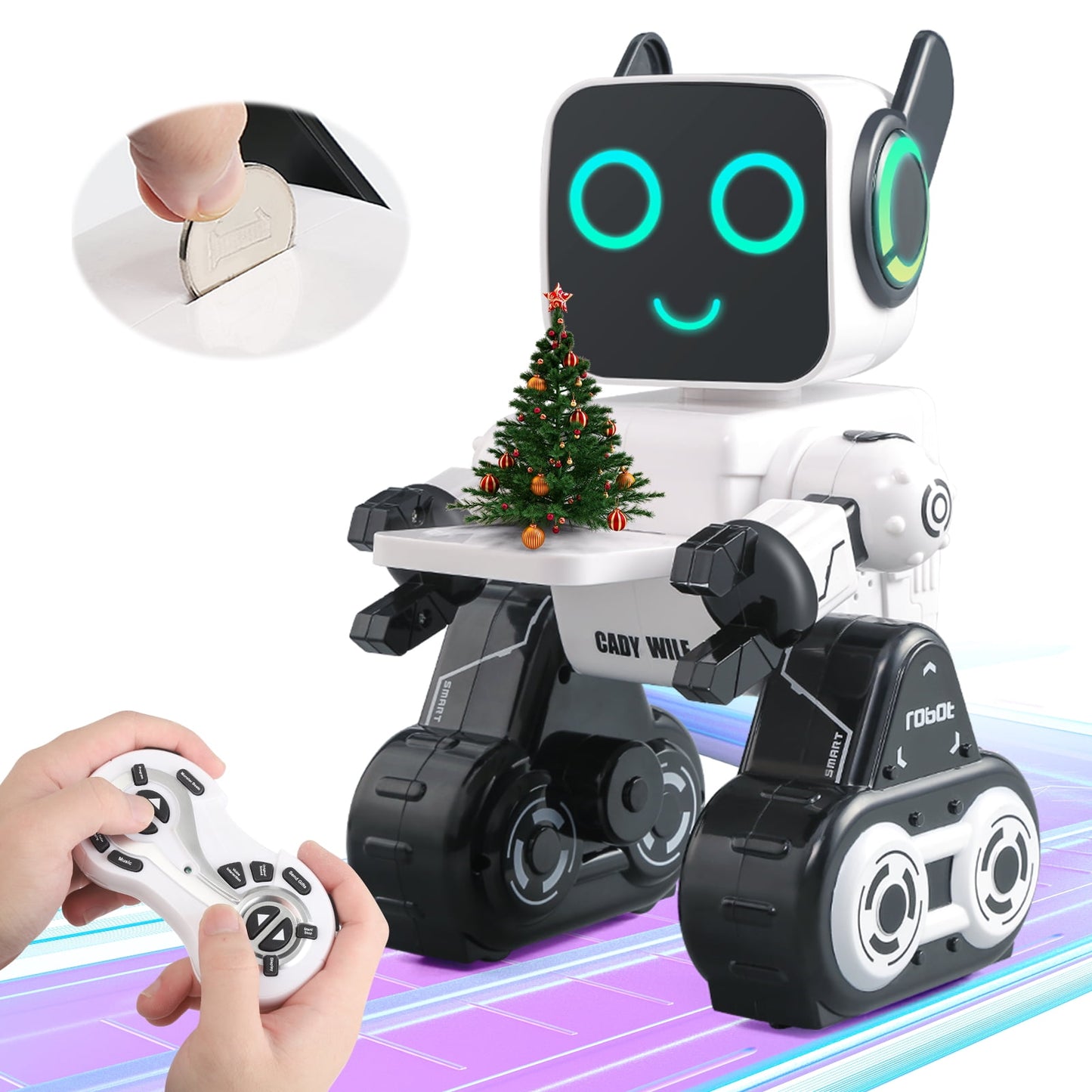 Robot Toys for Kids,Interactive Robot Toy with Coin Bank - Programmable, LED, Walking, Talking, Singing, Dancing - for Kids