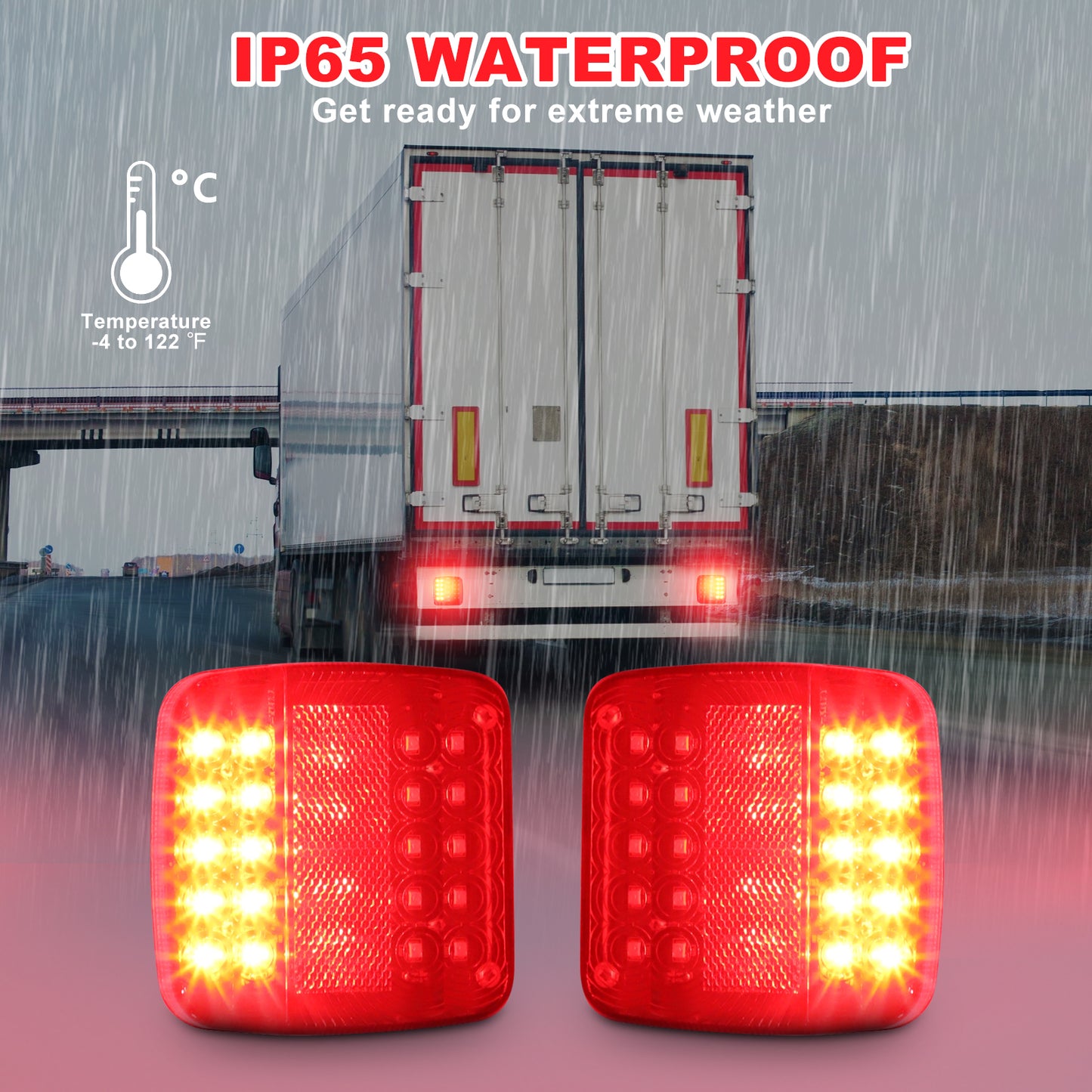 Wireless Trailer Lights, Magnetic Trailer Light For Towing, Portable Rechargeable LED Tow Lights Kit For Trucks, Boat, RV