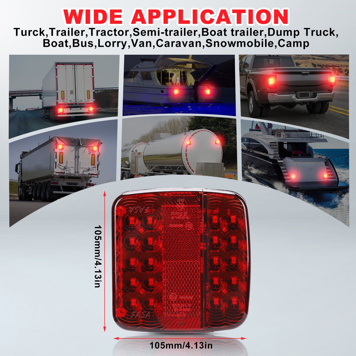 Wireless Trailer Lights, Magnetic Trailer Light For Towing, Portable Rechargeable LED Tow Lights Kit For Trucks, Boat, RV