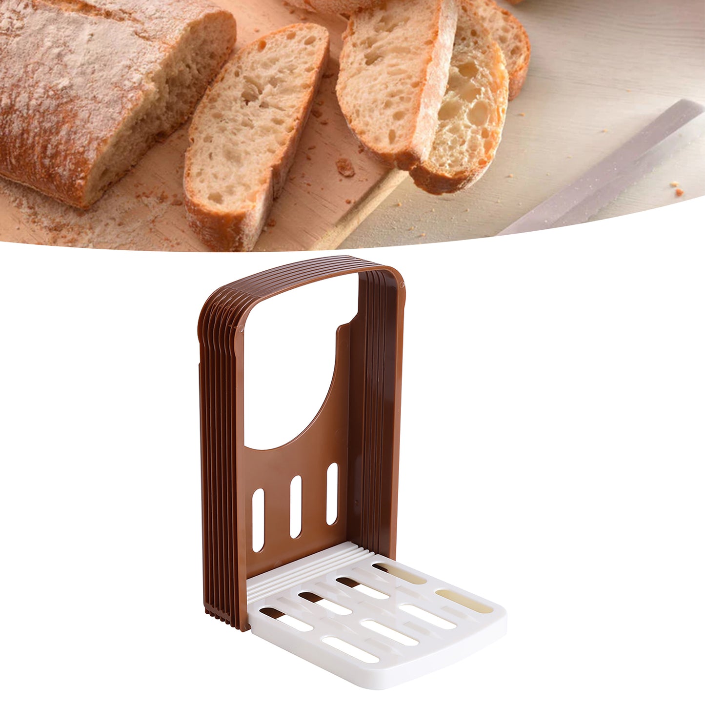Bread Slicer Adjustable Bread/Roast/loaf Slicer Cutter,Bread Cutting Toast Bagel Loaf Slicer Cutter Mold Sandwich Maker Toast Slicing Machine Folding and Adjustable Handed Bread Machine Bread Maker