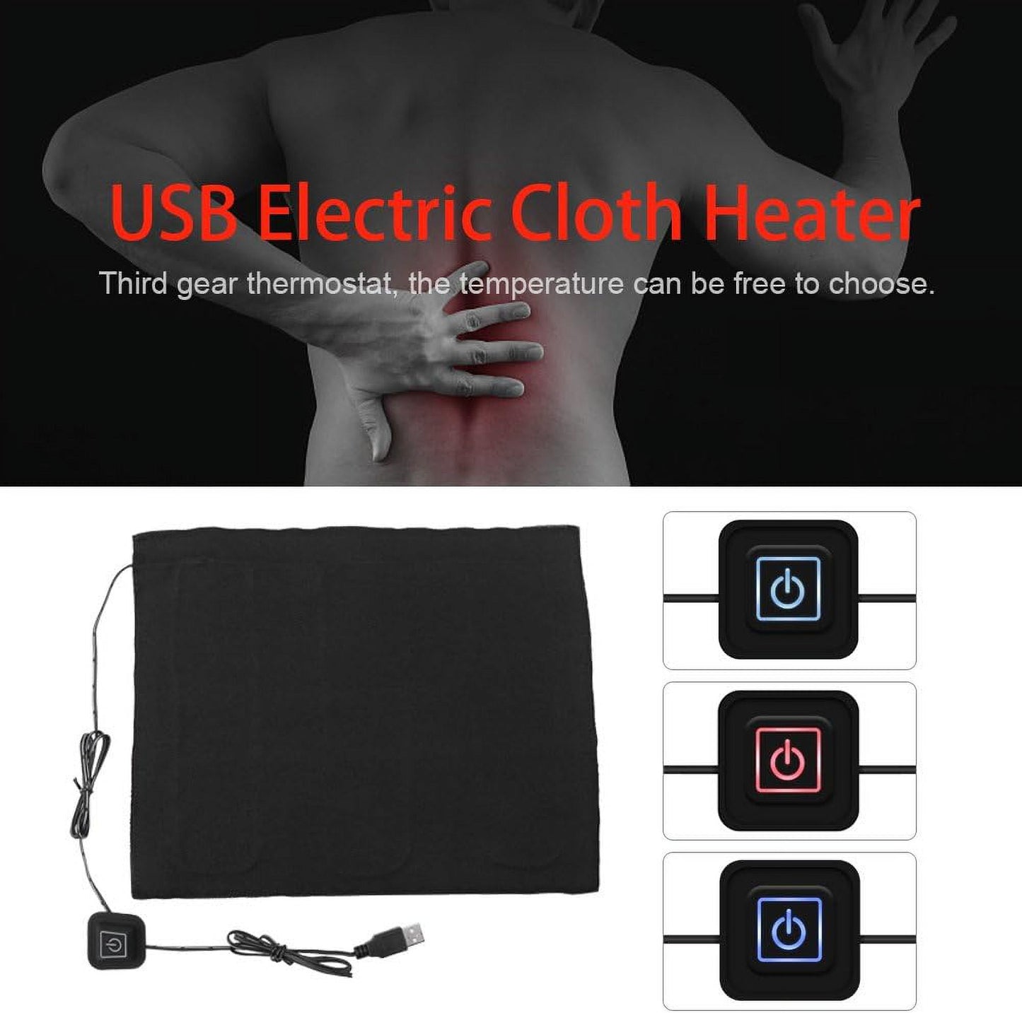 Heating Pad for Back & Neck - Heat Therapy for Muscle Pain, Cramps, and Sore Muscles in Neck, Back, and Shoulders - 3 Heat Settings