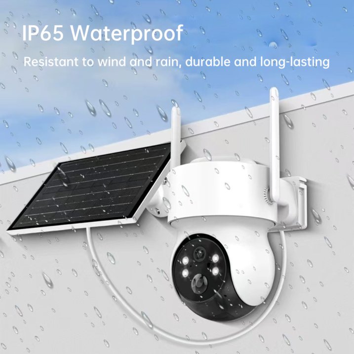 2K Solar Security Cameras Wireless Outdoor, Battery Powered PTZ 4MP WiFi Camera for Home Security with Flashlight Color Night Vision, Siren Alarm, PIR Motion Detection, 2-Way Talk, Cl-oud/SD Storage