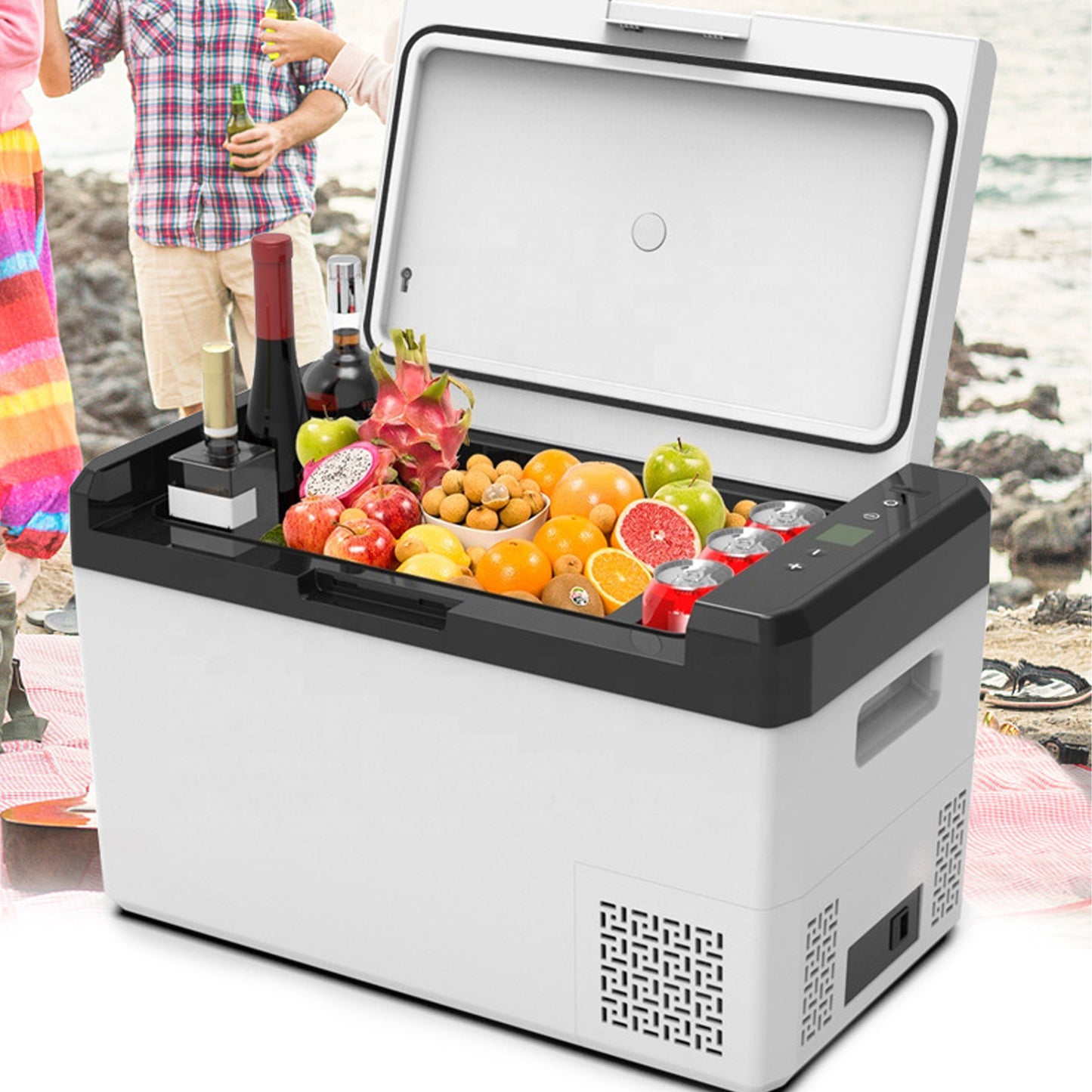 25L Car Fridge Phone Connection Freezer Fridge Cooler Vehicle Refrigerator