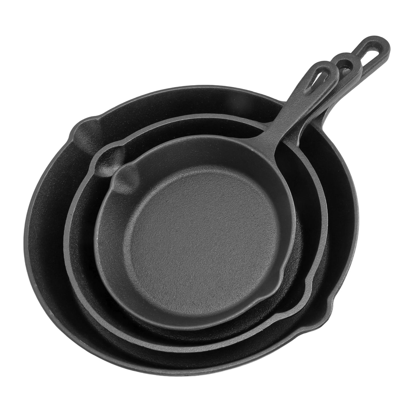 3 Piece Frying Pan Set Cast Iron Prevent Stick Multifunction Mini Fry Egg Pan With Handle For Home 16 20 25cm