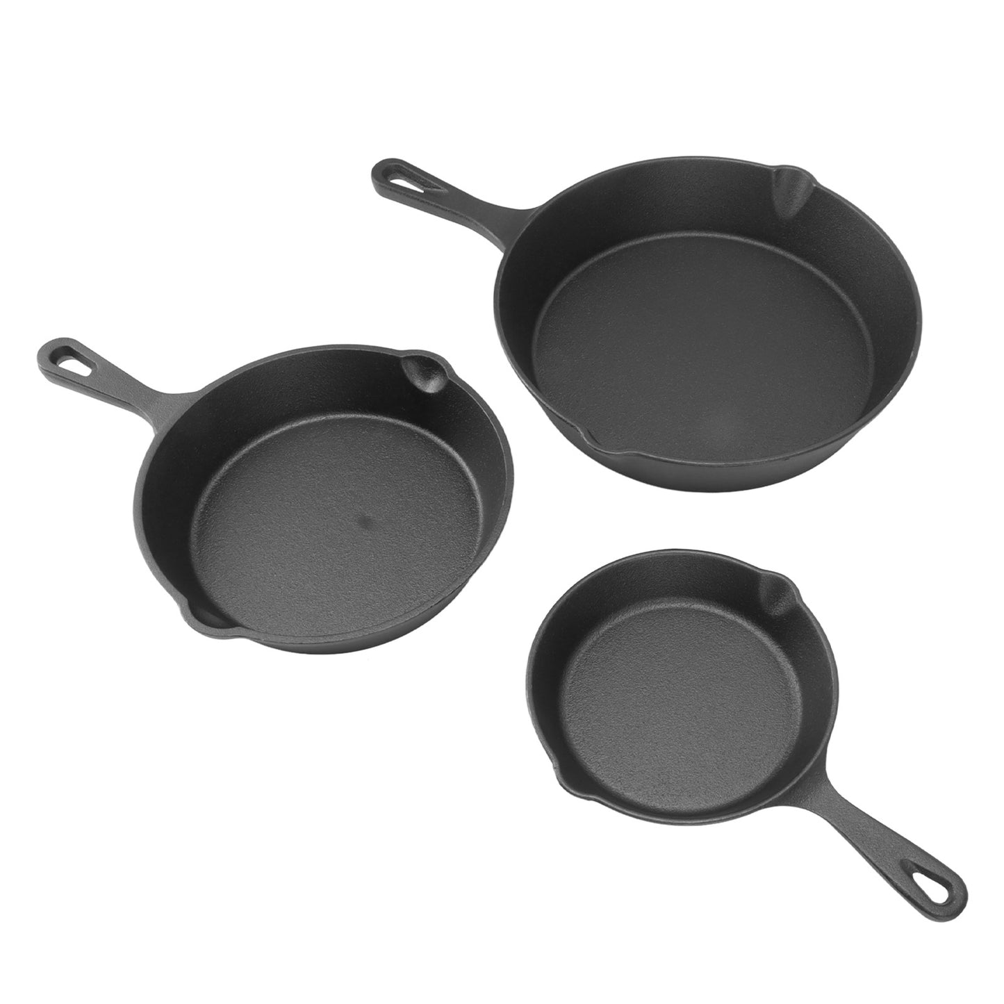 3 Piece Frying Pan Set Cast Iron Prevent Stick Multifunction Mini Fry Egg Pan With Handle For Home 16 20 25cm