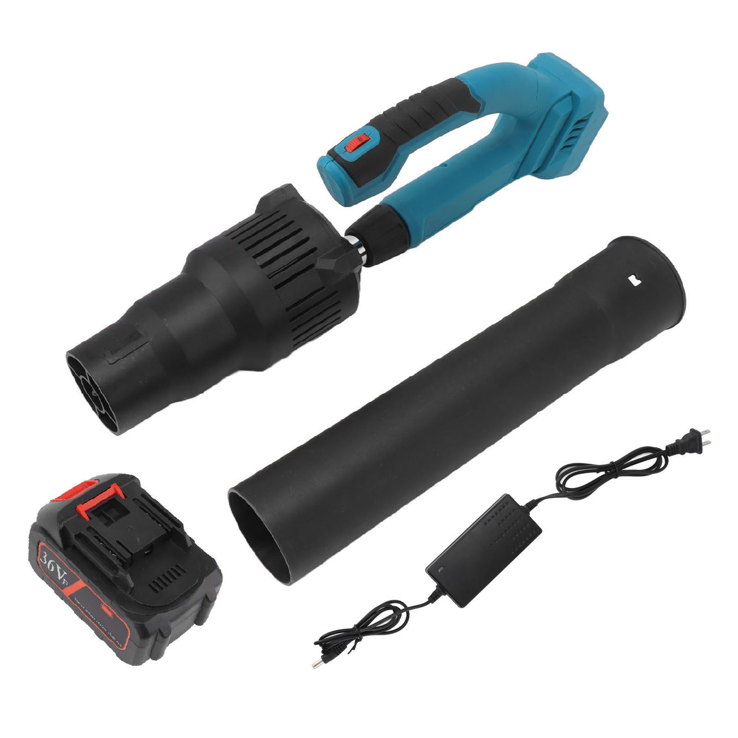 21V Cordless Leaf Blower, 450CFM Electric Leaf Blower with 2000mAh Battery and Charger, 5-Speed Turbine Battery Powered Handheld Leaf Blower for Fall Leaf, Lawn/Garden Care, Snow, Debris, Dust