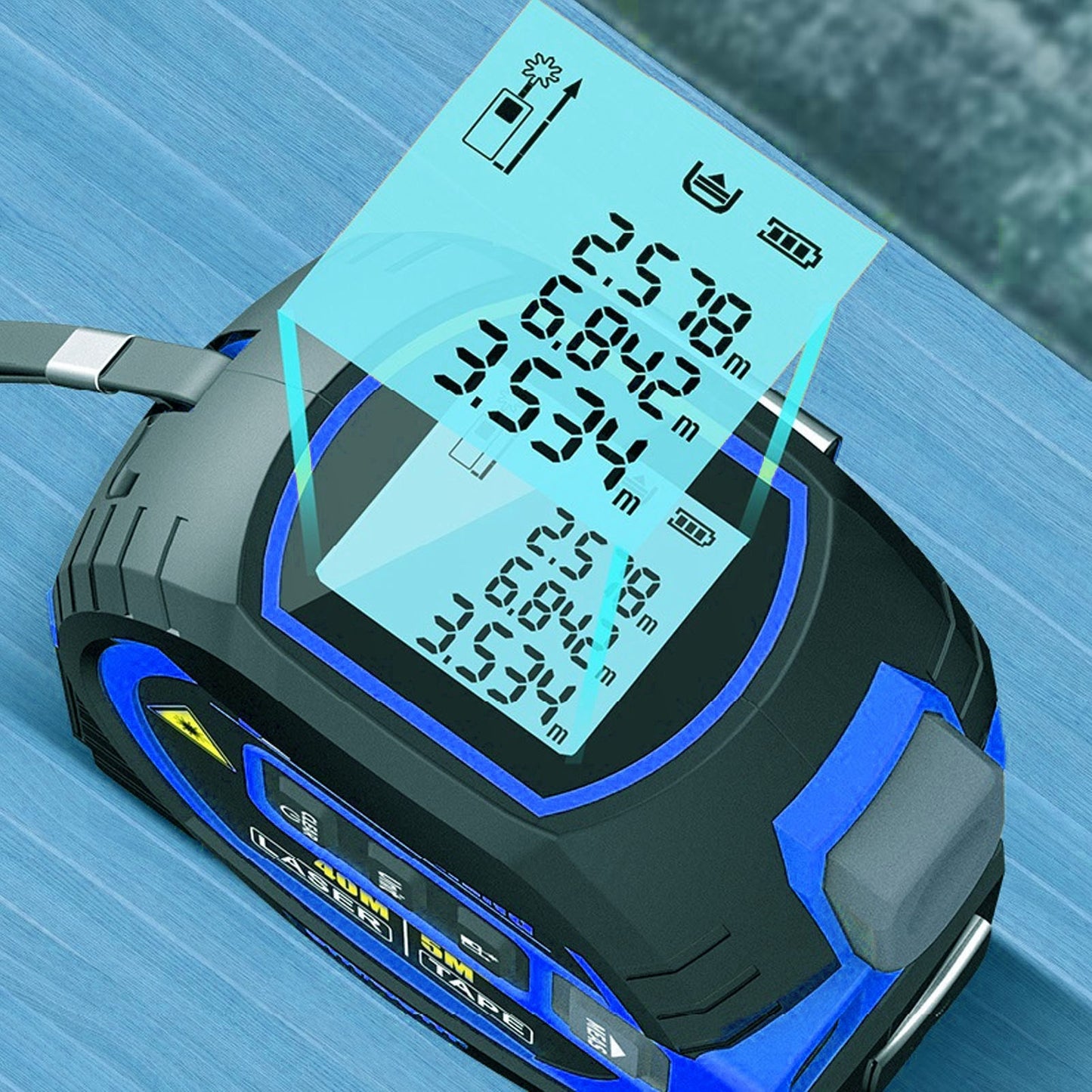 3 In 1 Digital Tape Measure, LCD Display, Measuring Tool