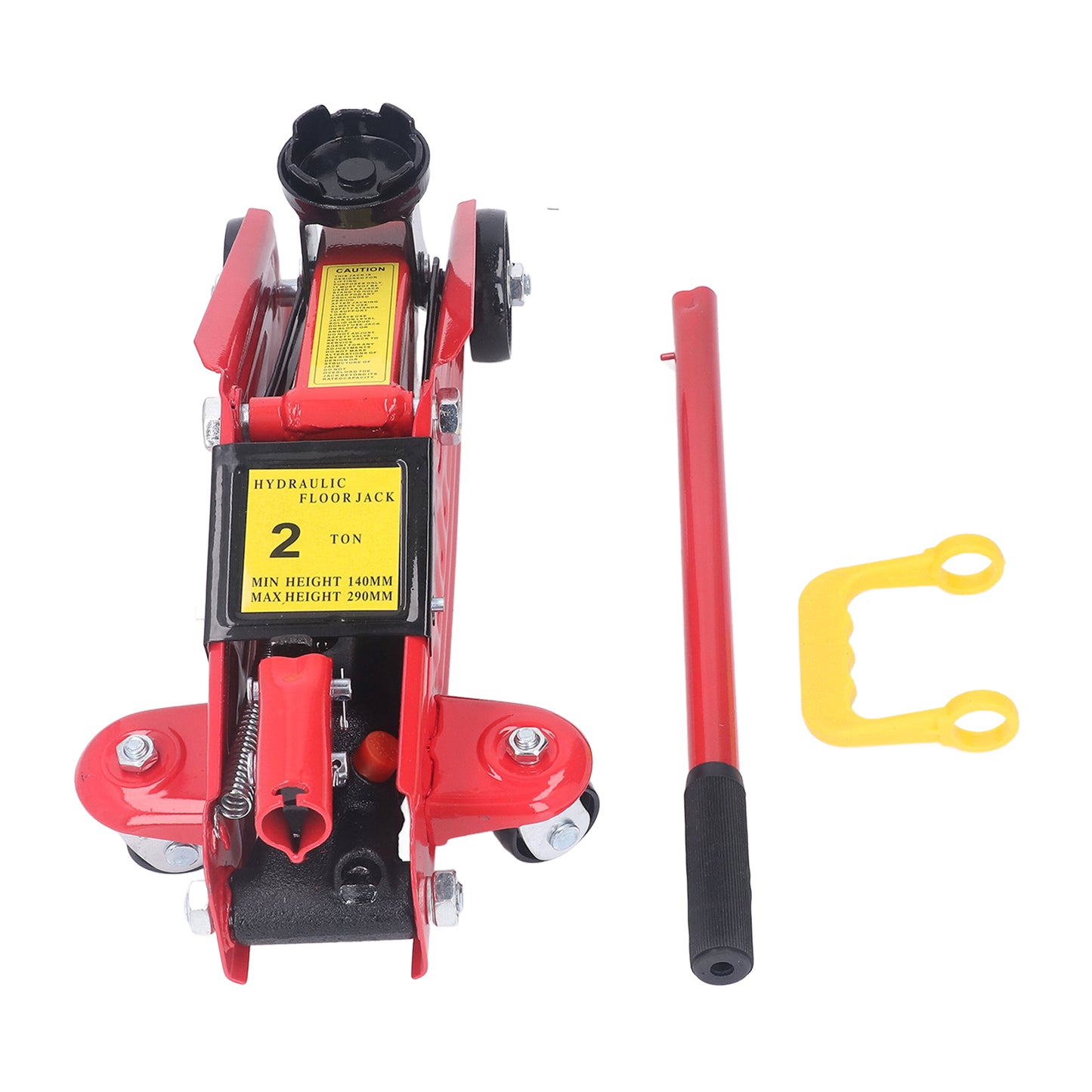 2T Hydraulic Trolley Jack 140‑290mm with Swivel Wheels for Car Lifting Repair