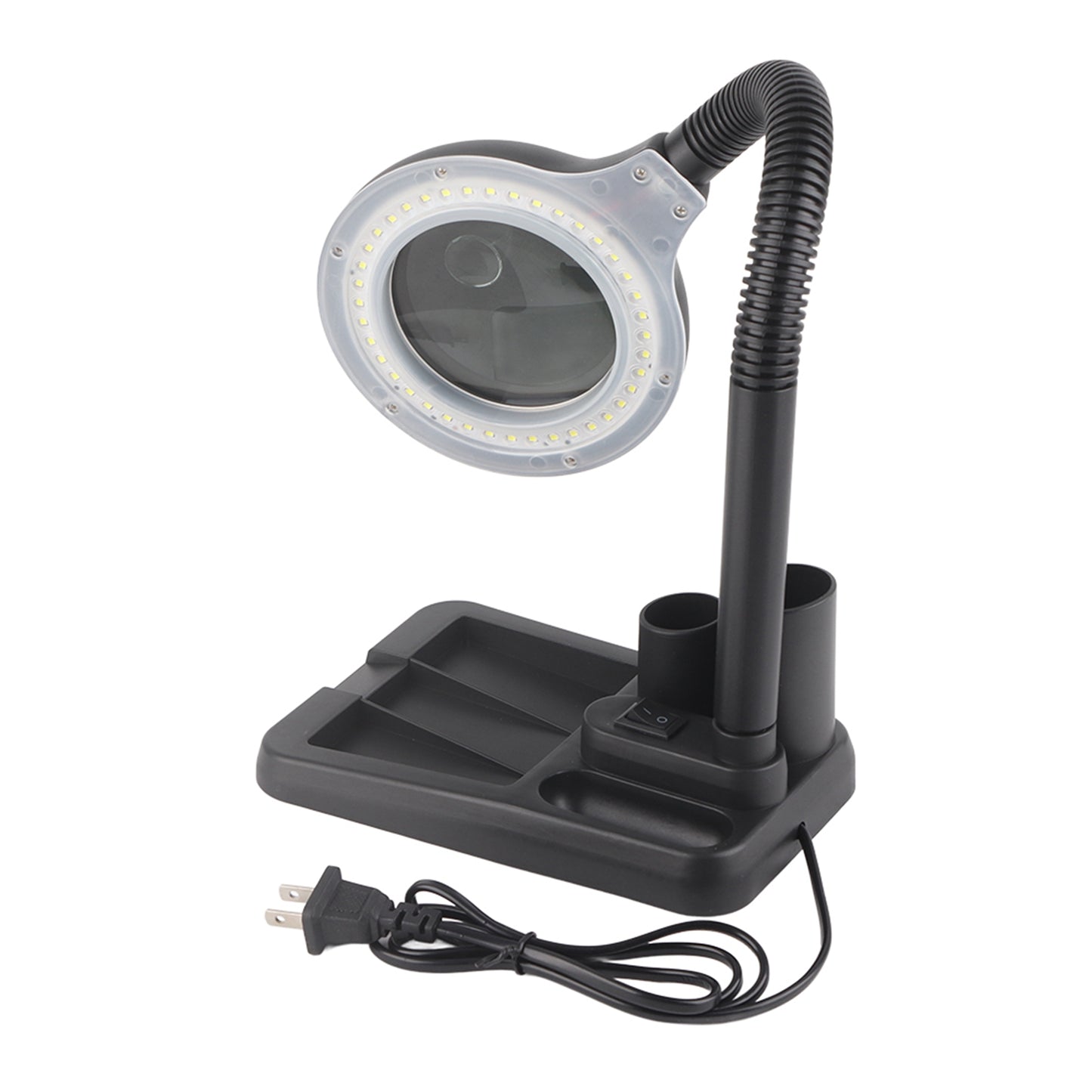Magnifying Glass Crafts Desk Lamp 5X & 10X Magnifier with 40 LED Lights