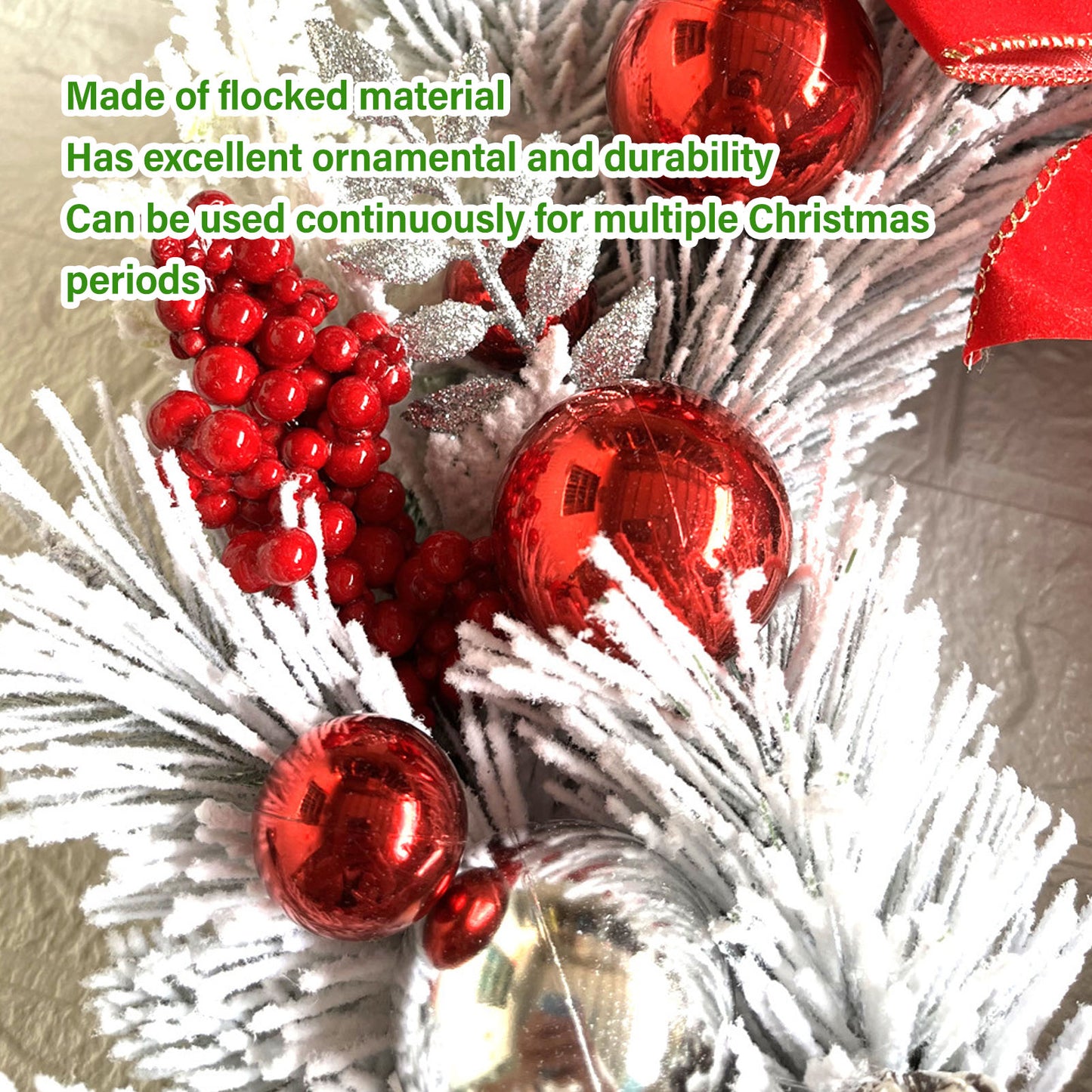 18 Inch Christmas Wreath Decorations Artificial Christmas Wreath