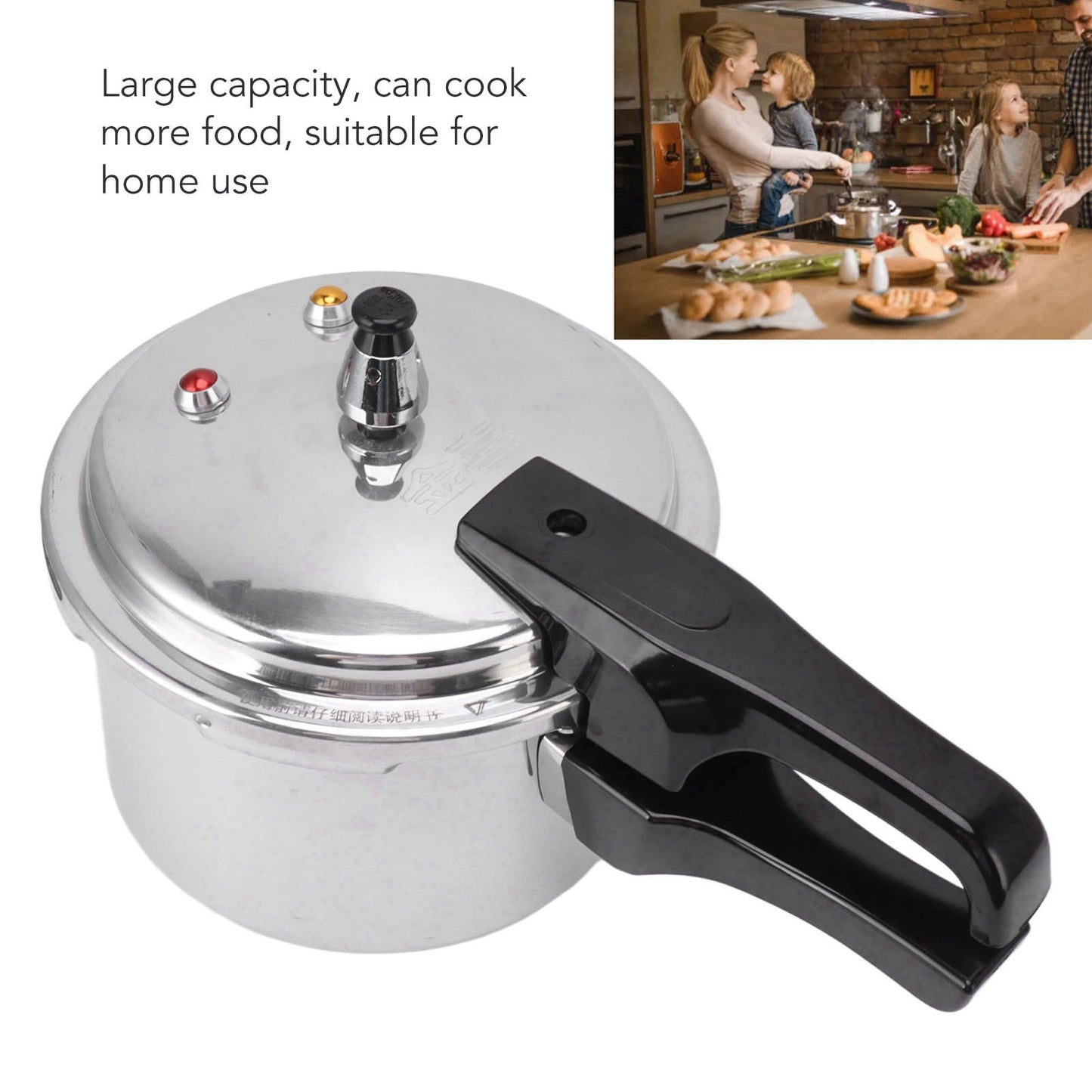 3L Stainless Steel Pressure Cooker, Stainless Steel Pressure Cooker 18cm Bottom For Gas Stove