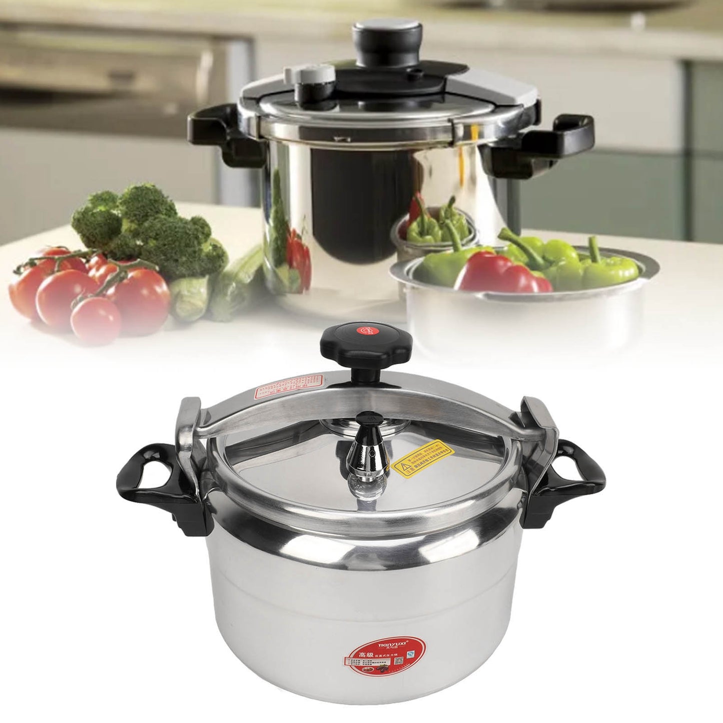 Pressure Cooker, 7L Fast Cooker Pot For Cooking, Explosion Proof Stovetop Pot With Regulator For Home Commercial Use Cooking