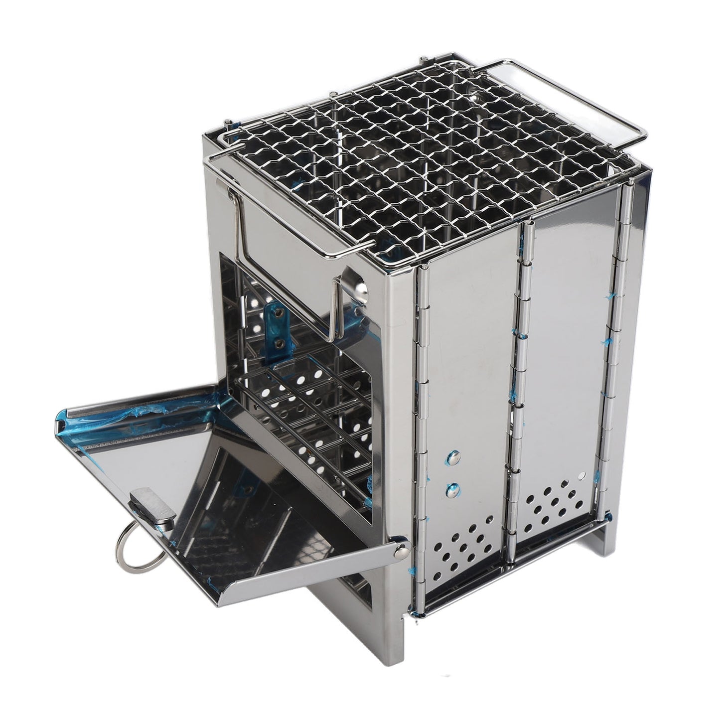 Wood Burning Camp Stove, Wood Burning Stove Easy To Clean Foldable Multifunctional For Outdoor Camping