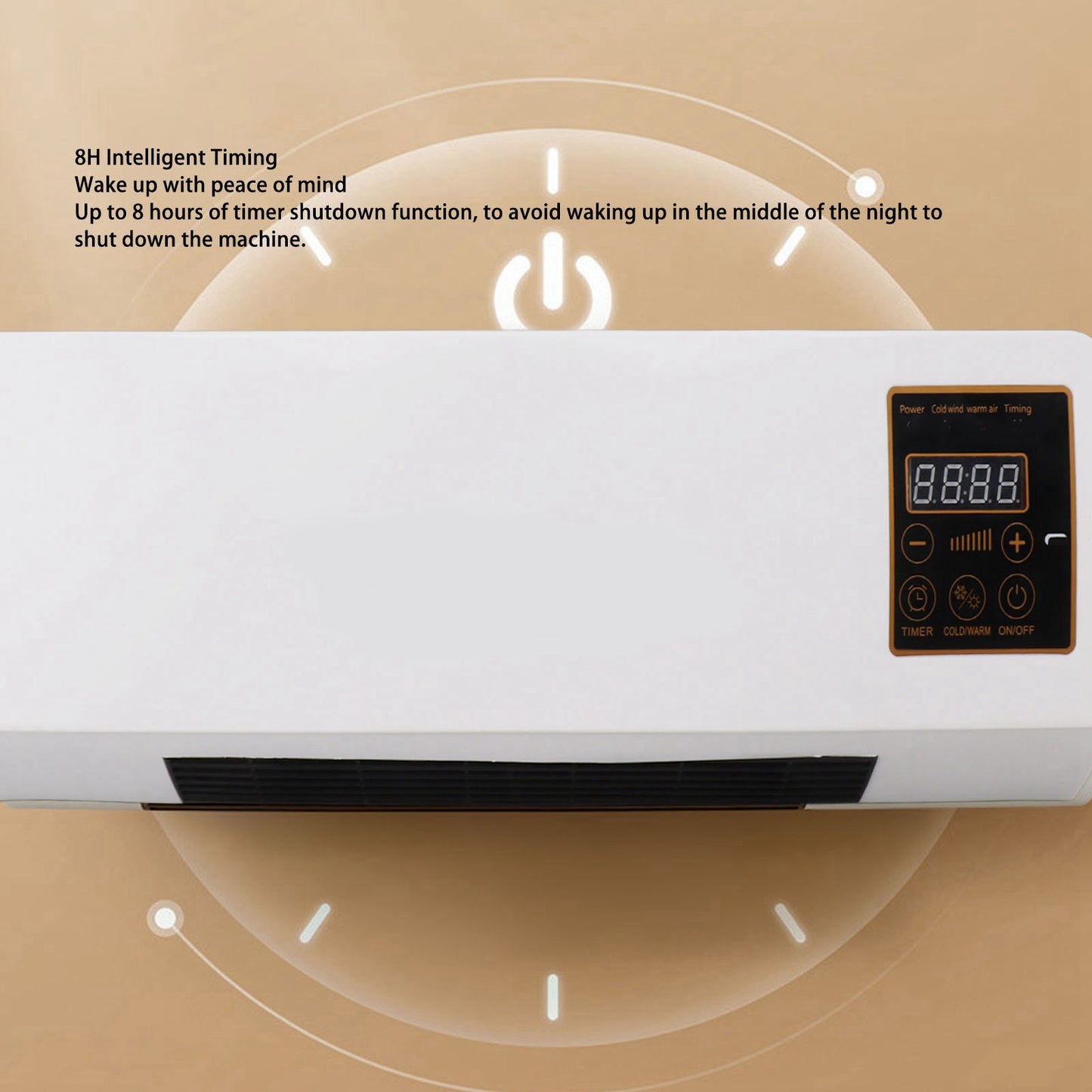Wall Mounted Heating Machine, Portable Wall Mount Air Conditioners Wall Mounted Heater Remote Control Or Touch Screen Control