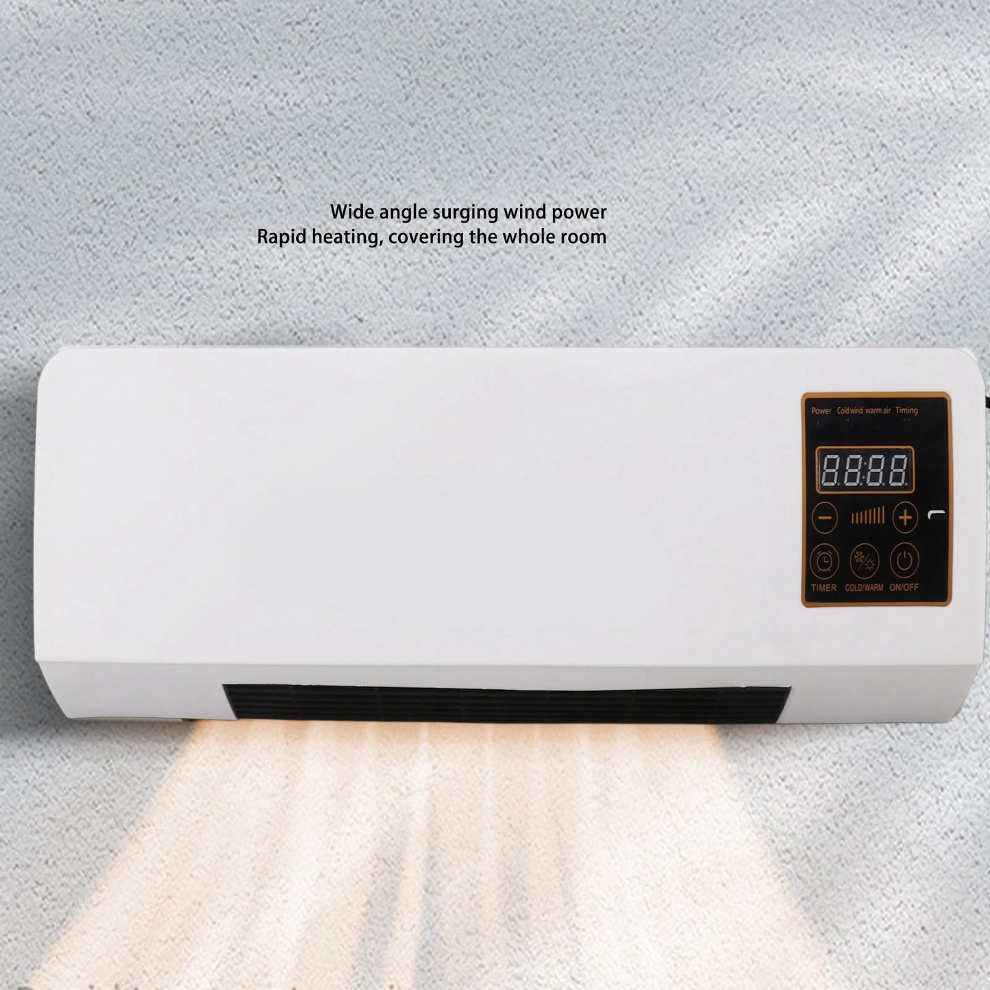 Wall Mounted Heating Machine, Portable Wall Mount Air Conditioners Wall Mounted Heater Remote Control Or Touch Screen Control