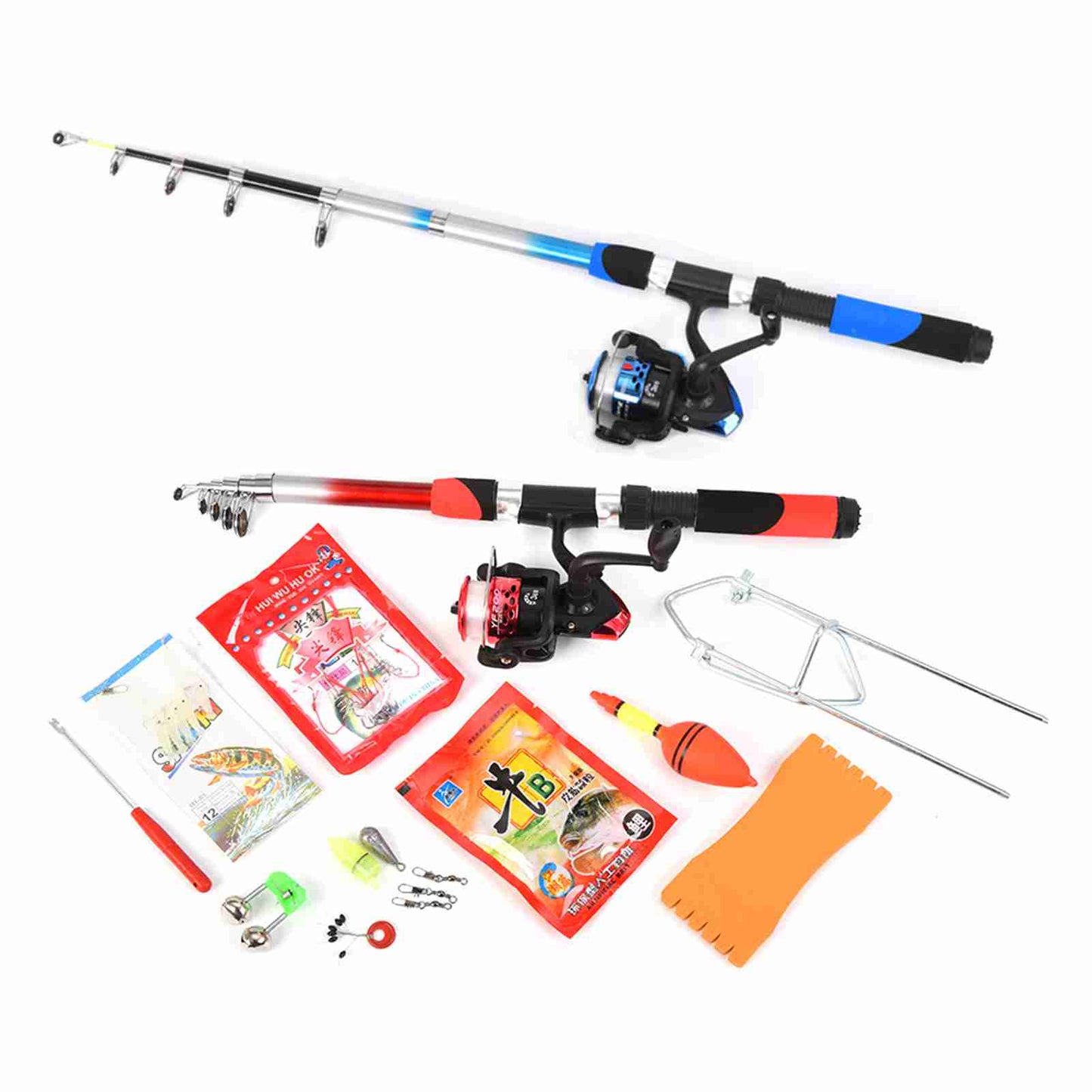 Light Fishing Rod And Reel Combo Ultra Light Fishing Rod Reel Combo Full Kit With 2PCS 2.1m Telescopic Fishing Rods Reels Fishing Lures Hooks Accessories Fishing Bag