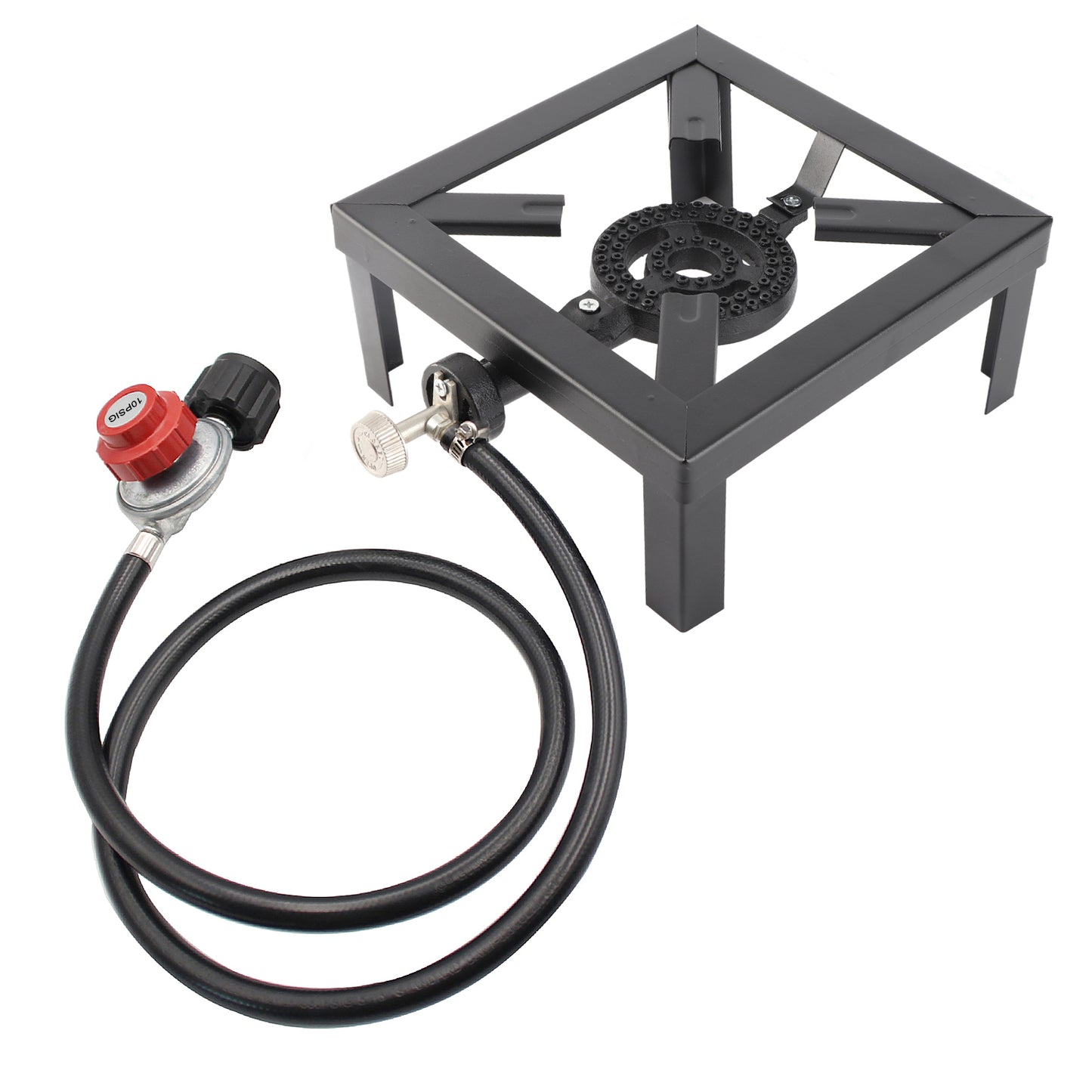 LDYSO 1 Burner Portable Camping Stove Single Burner Propane Gas Cooker Cast Iron Burner Outdoor BBQ Grill