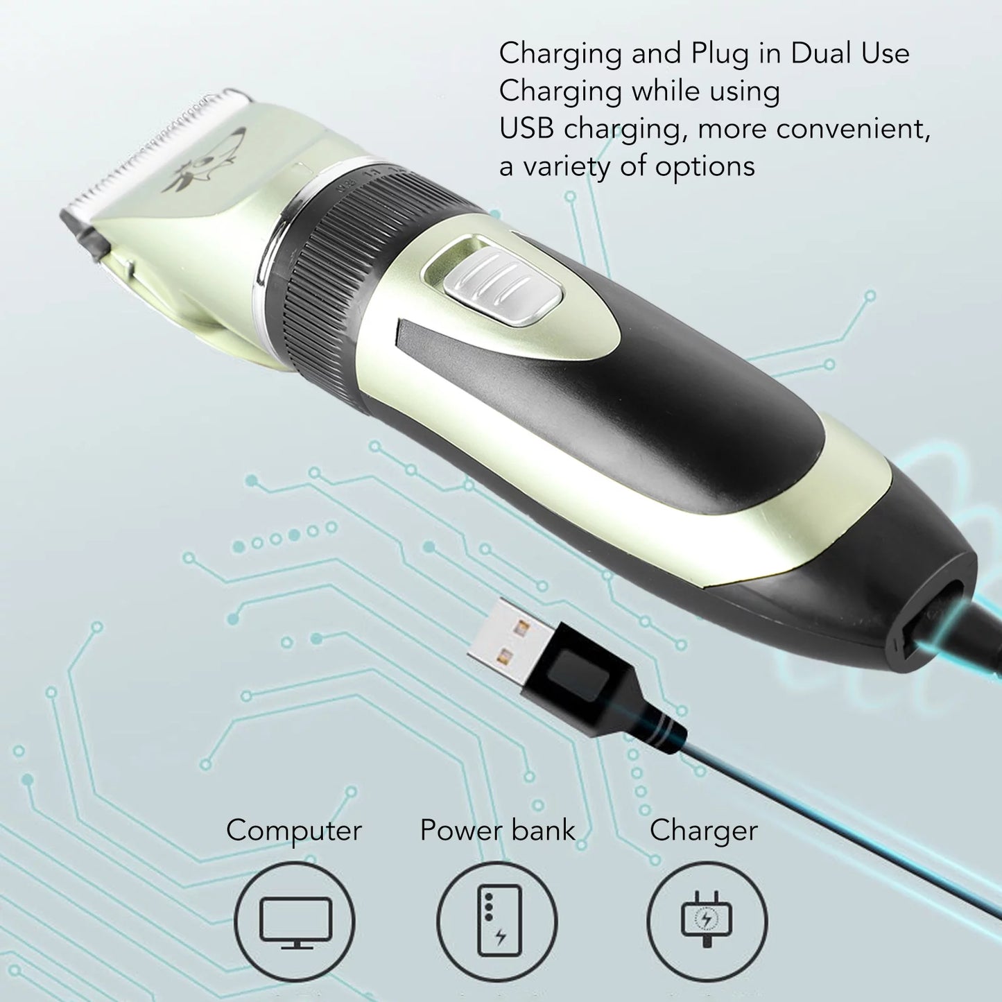 MGAXYFF Dog Clippers Dog Grooming Kit Professional Quiet Electric Pet Hair Trimmers