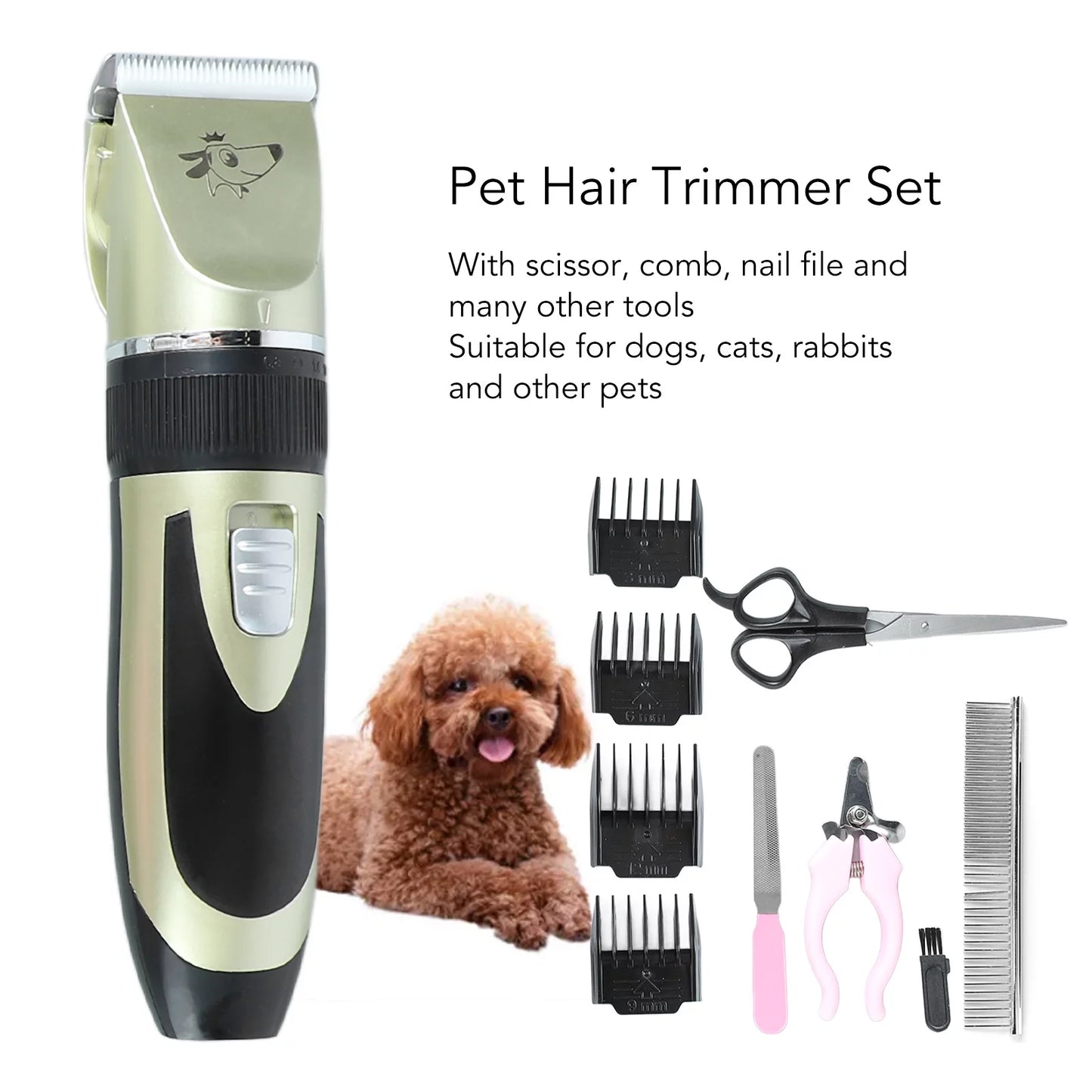 MGAXYFF Dog Clippers Dog Grooming Kit Professional Quiet Electric Pet Hair Trimmers