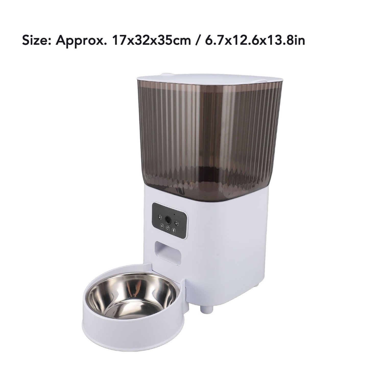 Dog Food Dispenser,5L Auto Pet Feeder Dual Power Supply Sealing Cat Feeder W/ App W/ Camera