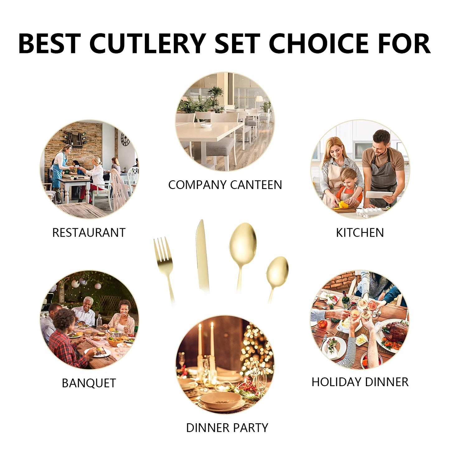 24-Piece Stainless Steel Cutlery Set with Elegant Marble Ceramic Handles - Main Dinner Knife, Fork, Spoon, Teaspoon - Luxury Gift Set(White)