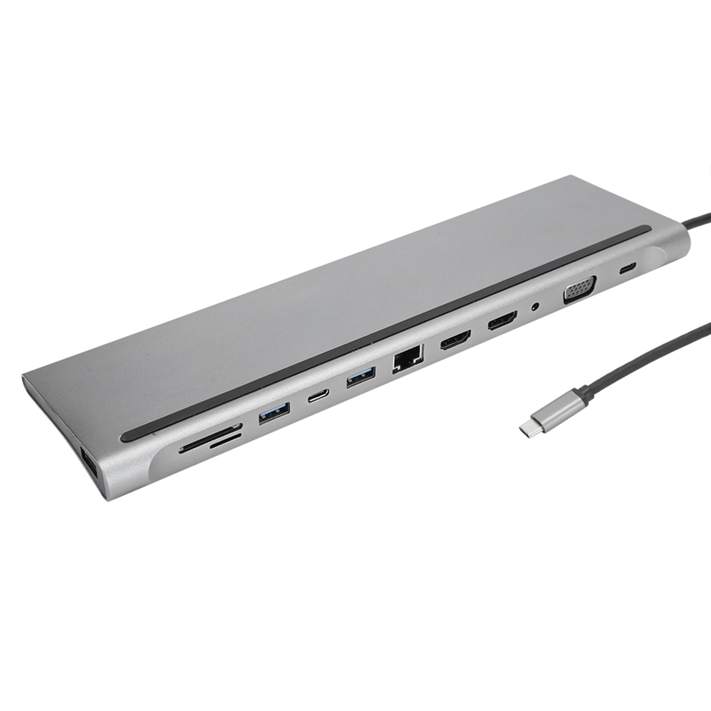 USB C Docking Station 12-in-1 USB C Hub with Dual HD-MI 4K Monitors Ports, 3 USB A Port, 87W PD Charging, TF/SD Card Reader, VGA, RJ45 LAN Port, USB C 3.0 Adapter for PC/Laptop/Phone