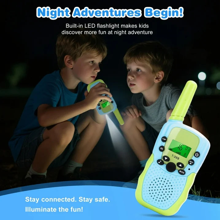 3 Pack Walkie Talkies for Kids Long Range, 22 Channels 2 Way Radio Toy with Flashlight and LCD Screen, 3 Miles Range Walkie Talkies for Kids Adults Outside Adventures, Hiking, Camping, Birthday Gifts