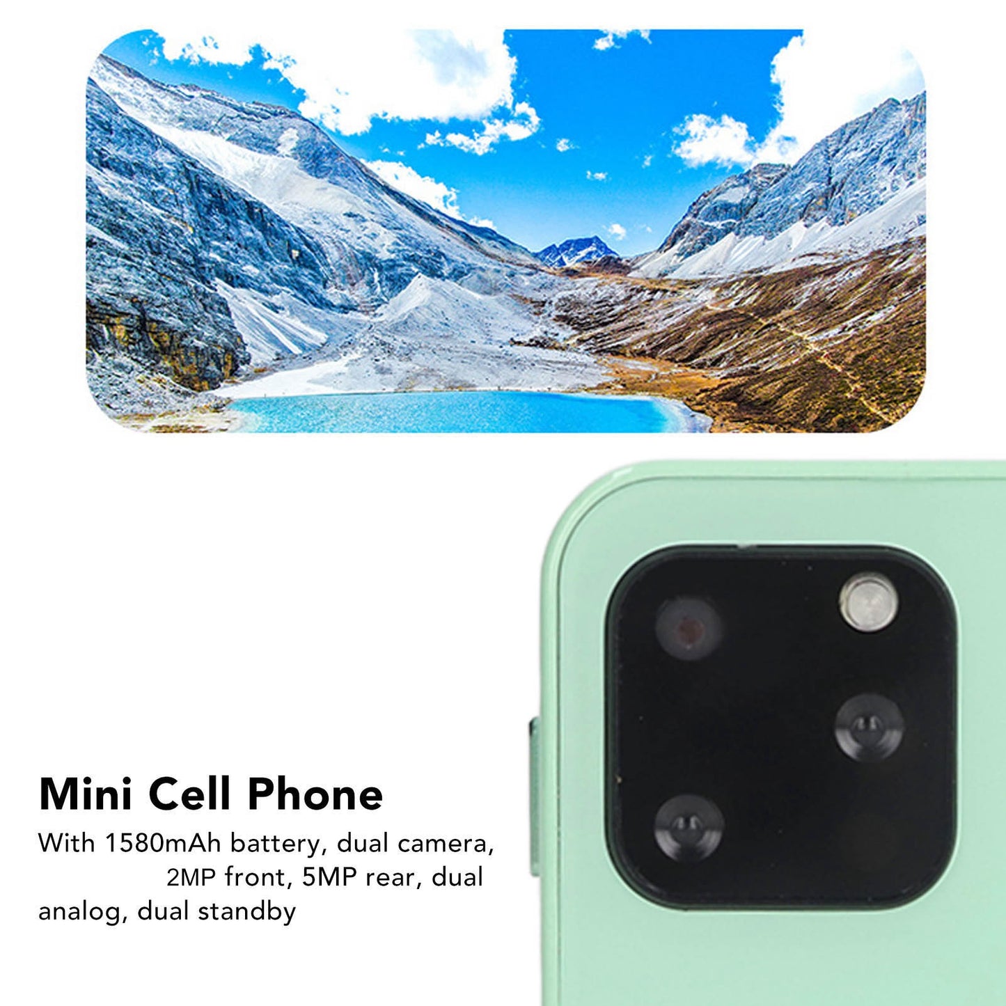 2.5 Inch 3G Mini Phone Android 9.0 Smartphone 2GB+16GB Memory Dual SIM with WiFi Hotspot Bluetooth Mp3 Mp4 for Kids Student Pocket Cellphone Child Small Phone