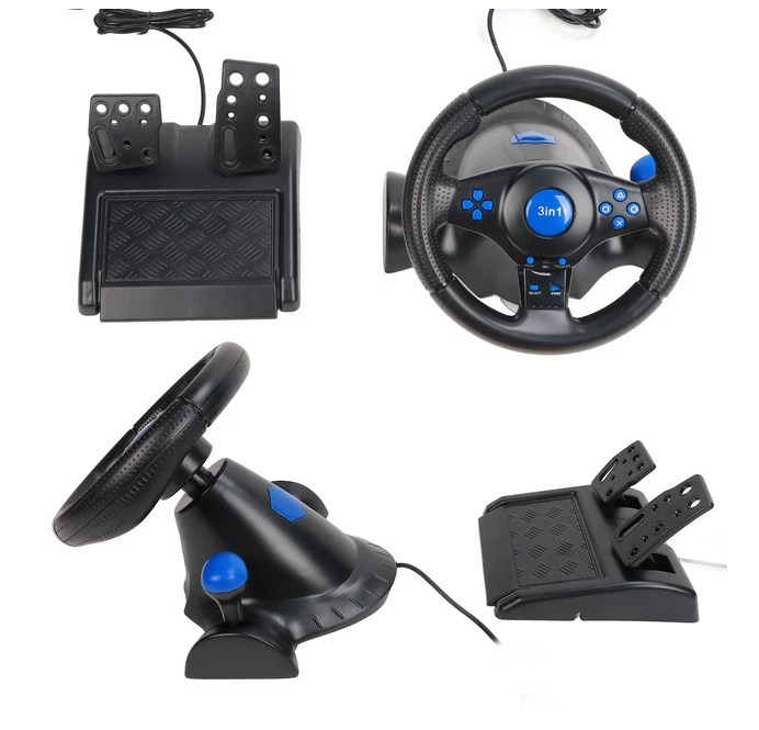 PC Gaming Racing Wheel, 3 In 1 Racing Wheel For PC