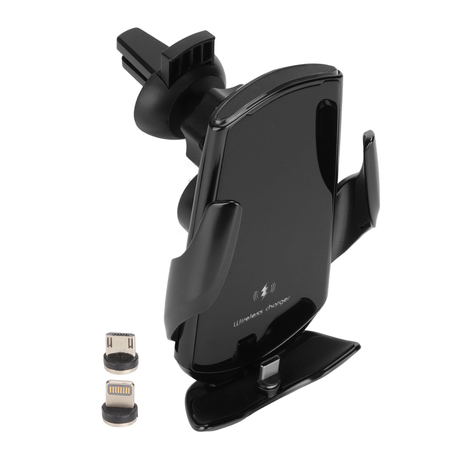Car Mount Charger 15W Magnetic Wireless Car Charger, Fast Charging Air Vent Magnet Accessories Auto Clamping Phone Holder for iPhone 15/14/13/12, Samsung, Black