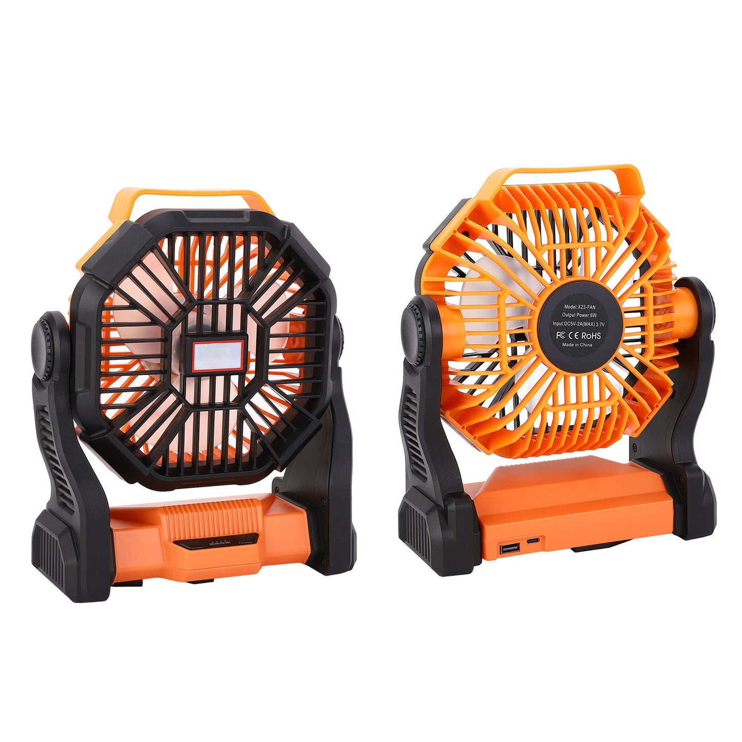 Camping Fans for Tent 8000mAh Portable Fan with LED Light & Hook USB Rechargeable Fan 4 Speeds for Outdoor Tent Travel Picnic Fishing Office Bedroom Desk Fan