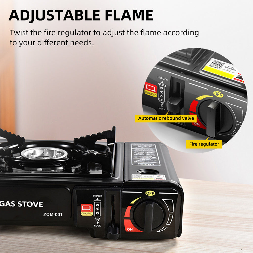 Camping Stove Propane Camping Stove Portable Stove Outdoor Stove Outdoor Portable Furnace Adjustable Fire 2900W Furnace Lightweight Cooker Unit Kitchen Equipment For Camping Barbecue Hot Pot Cooking