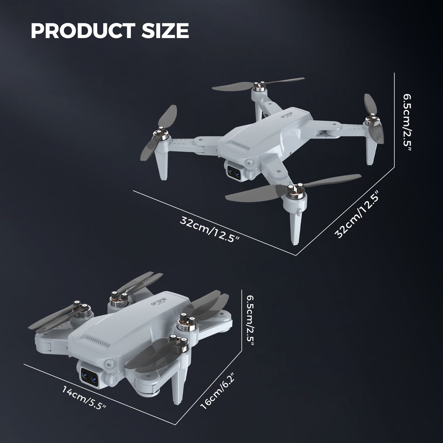 GPS Drone with Dual Camera for Adults 4K, LH-X68G 1080P HD Wifi FPV Brushless RC Mini Drones with Remote, Quadcopter for Beginners Kids, Auto Return