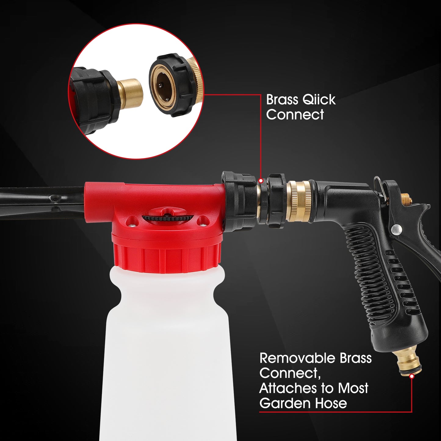Foam Gun,Foam Cannon Pressure Washer Quick Connect to Most Garden Hose for Home and Car