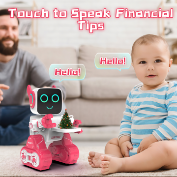 Robot Toys for Kids,Interactive Robot Toy with Coin Bank - Programmable, LED, Walking, Talking, Singing, Dancing - for Kids(Pink)