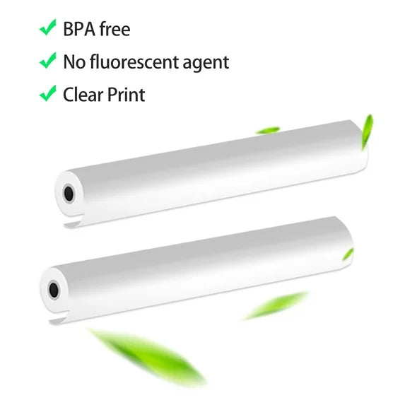 5 Rolls Thermal Paper (210mm/8.27" width/6m long, Φ1.18") Widely Compatible with Portable Thermal Printers, Quick-Dry A4 Thermal Printer Paper for Documents Picture Homework, 20 Sheets/Roll