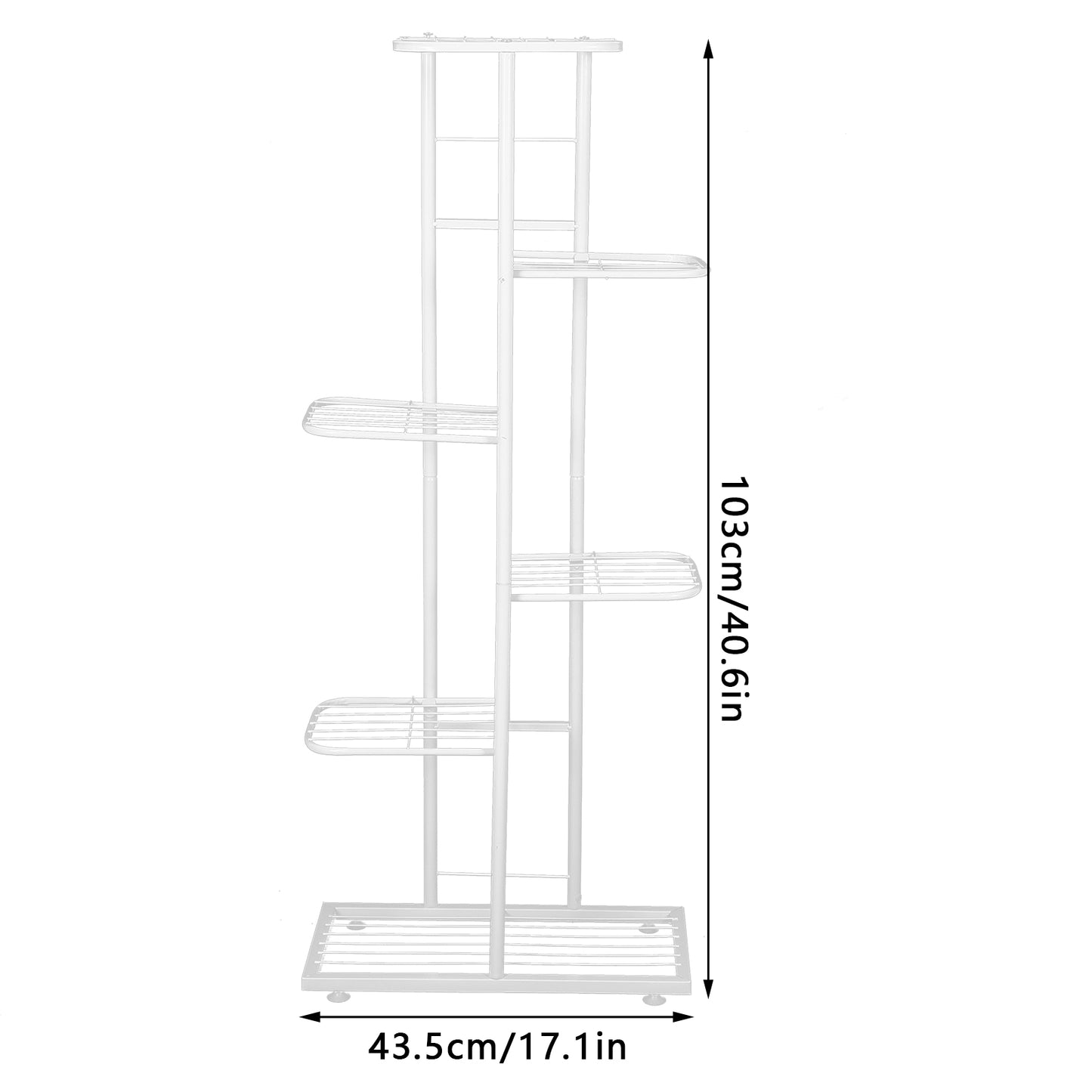 EBTOOLS Planter Stand,6 Tier Flower Plant Pots Stand Planter Display Shelf for Indoor Outdoor Garden Decoration,Flower Stand