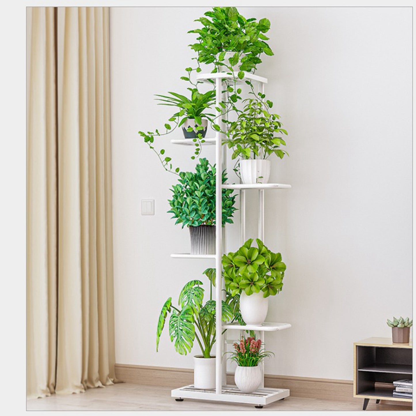 EBTOOLS Planter Stand,6 Tier Flower Plant Pots Stand Planter Display Shelf for Indoor Outdoor Garden Decoration,Flower Stand